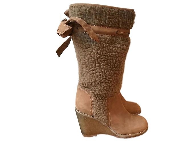 Chloé CHLOE Boots T.EU 37.5 Suede Camel