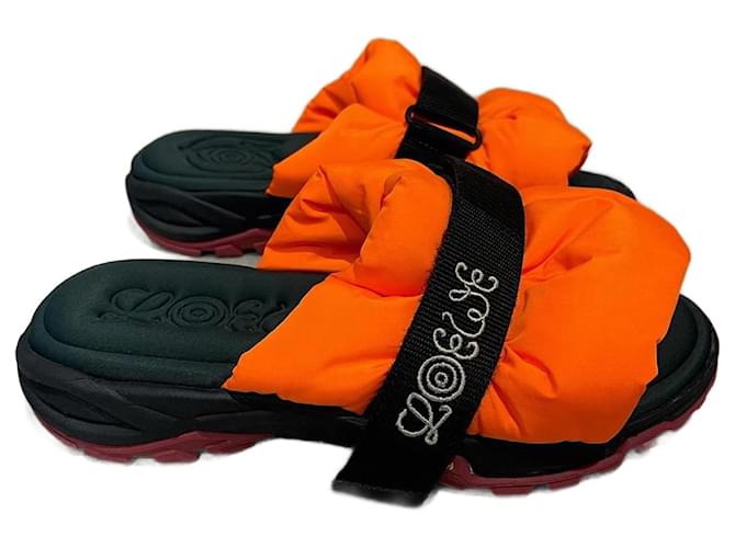 LOEWE  Sandals T.eu 39 cloth Orange  ref.1211004