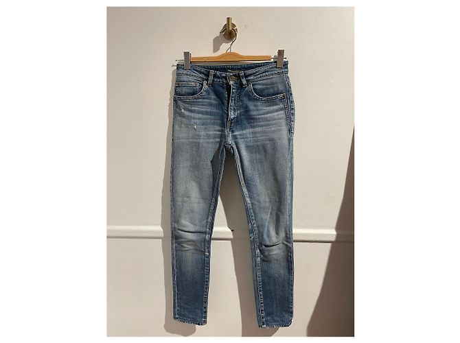 Jeans SAINT LAURENT T.FR 36 Algodón Azul