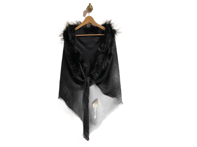 FENDI Sciarpe T. Lana Nero 