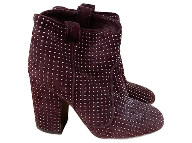LAURENCE DACADE  Ankle boots T.eu 35 Suede Purple  ref.1211019