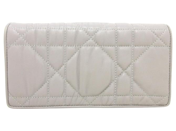 Dior Cannage stitch Grey Leather  ref.1211165