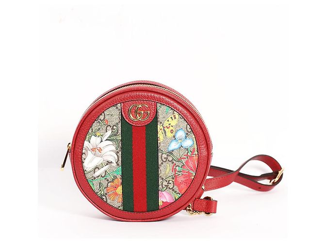 Bolsa flor Gucci Ophidia Branco Vermelho Azul Bege Laranja Amarelo