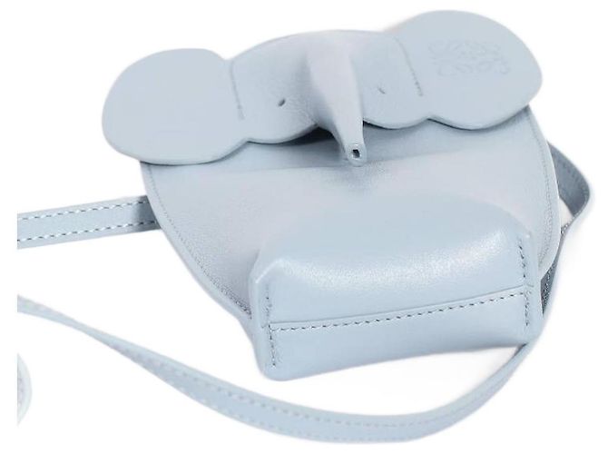 Bolsa Loewe Elefante azul claro em couro de bezerro