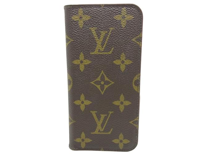 Louis Vuitton Etui Iphone Marrom Lona  ref.1211255