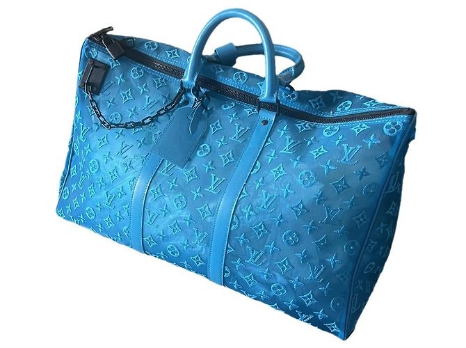 Abbesses Louis Vuitton keepall 50 édition limitée Bleu clair