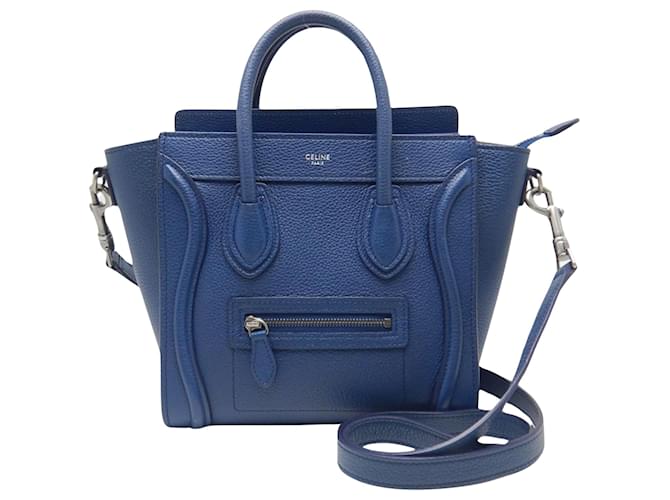 Céline Luggage Navy blue Leather  ref.1211310