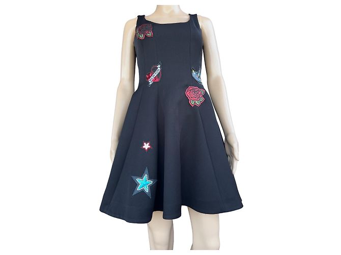 Philipp Plein Kleid Schwarz Polyester