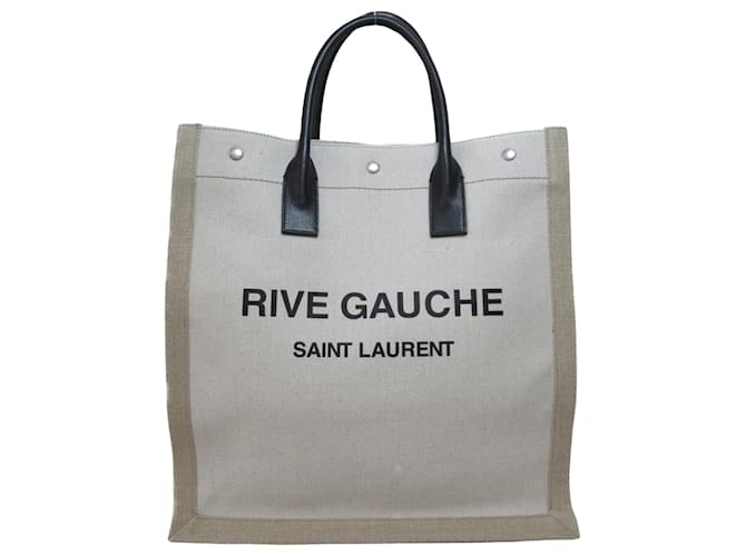 Saint Laurent Rive Gauche Toile Beige  ref.1211436