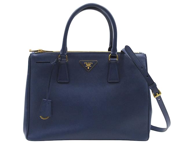 Tote Prada Galleria Blue Leather  ref.1211457