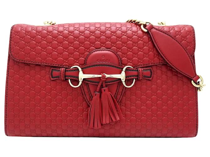 Gucci Micro Guccissima Red Leather  ref.1211534