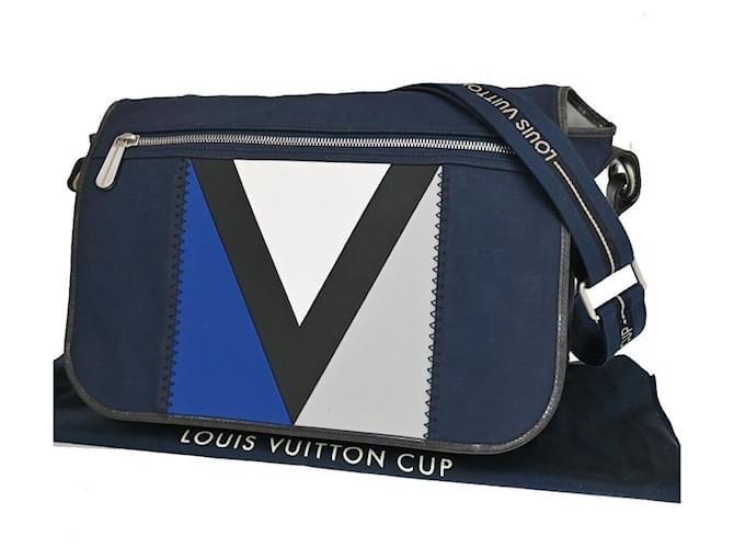 Louis Vuitton Messenger Azul marino Lienzo  ref.1211603