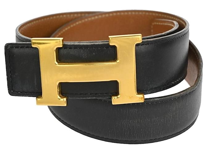 Hermès H Black Leather  ref.1211644