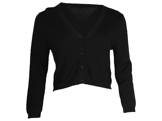 Autre Marque Max Mara Weekend Cropped Cardigan in Black Viscose Cellulose fibre  ref.1211667