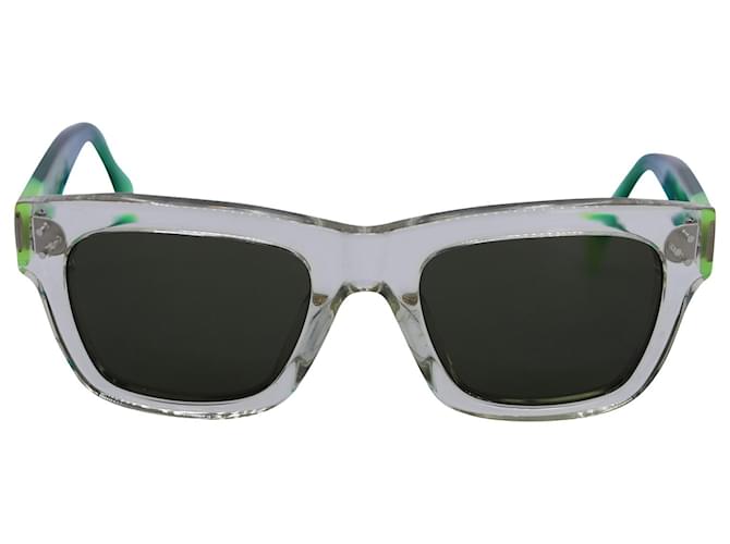 Céline Quadratische Celine-Sonnenbrille aus grünem Kunststoff  ref.1211687