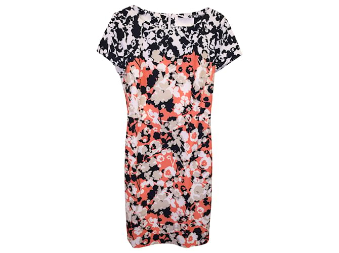 Hugo Boss Donisa Floral Sheath Mini Dress in Multicolor Polyester Multiple colors  ref.1211692