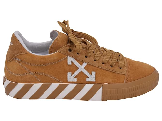 Off White Off-White Vulcanized Low Sneakers aus hellbraunem Wildleder Beige Schweden  ref.1211701