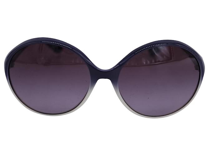 Übergroße ovale Sonnenbrille von Miu Miu aus marineblauem Kunststoff  ref.1211707