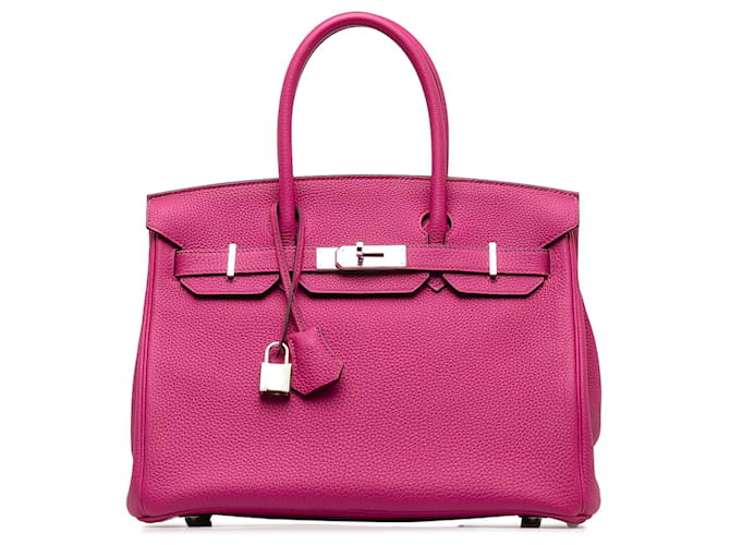 Hermès Hermes Rosa 2018 Togo Birkin 30 Pink Leder Kalbähnliches Kalb  ref.1211829