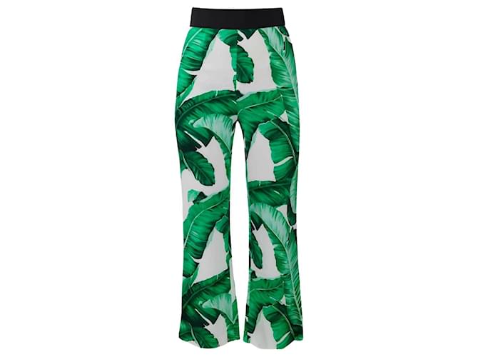 Dolce & Gabbana Un pantalon, leggings Viscose Vert  ref.1211881