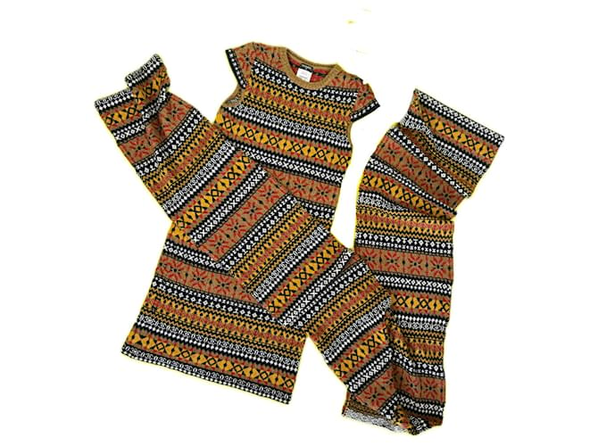 Chanel 6,4$ Nuevo Vestido largo de cachemir y bufanda gigante Multicolor Cachemira  ref.1211882