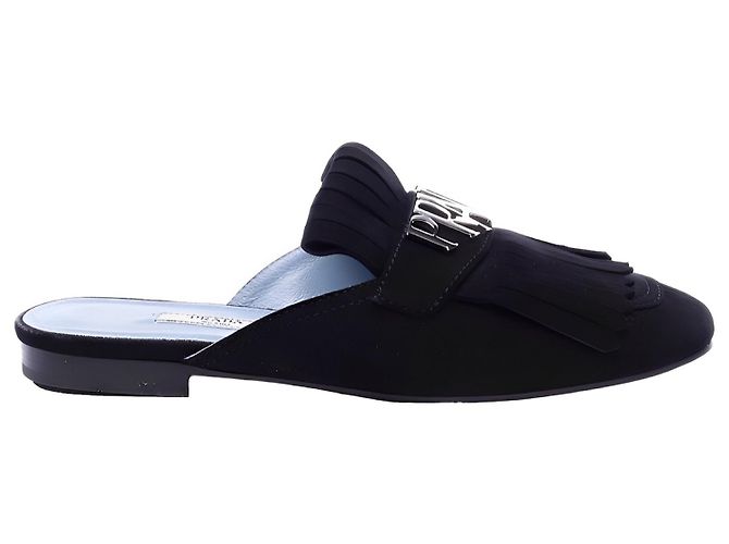 Prada Mules Black Deerskin