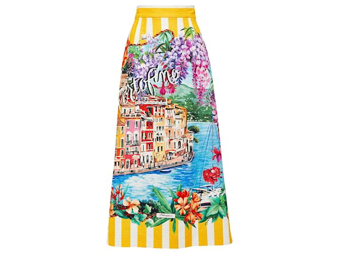 Dolce & Gabbana Skirts Yellow Cotton  ref.1211953