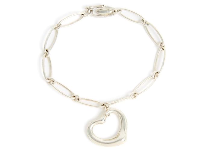 Tiffany & Co vintage Open Heart Silver bracelet by Elsa Peretti Argent Argenté  ref.1211962