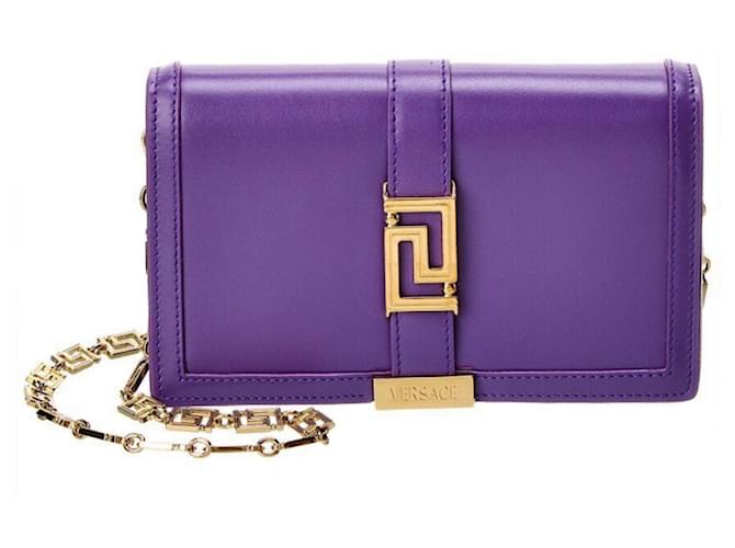 Versace Handbags Purple Leather  ref.1211963