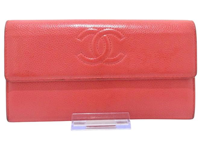 Chanel - Rosa Couro  ref.1212036