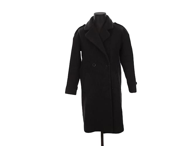 Sandro Wool coat Black  ref.1212057