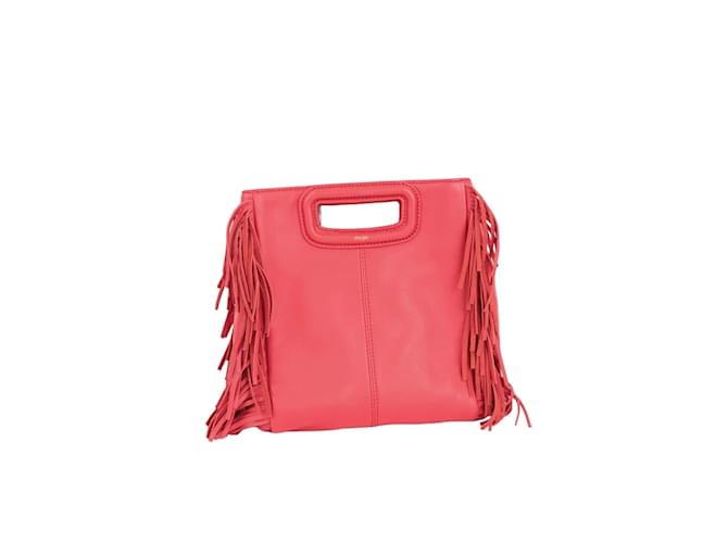 Maje Sac M leather handbag Red  ref.1212062