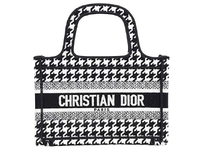 Dior Mini Book Tote bag Black Cloth  ref.1212066