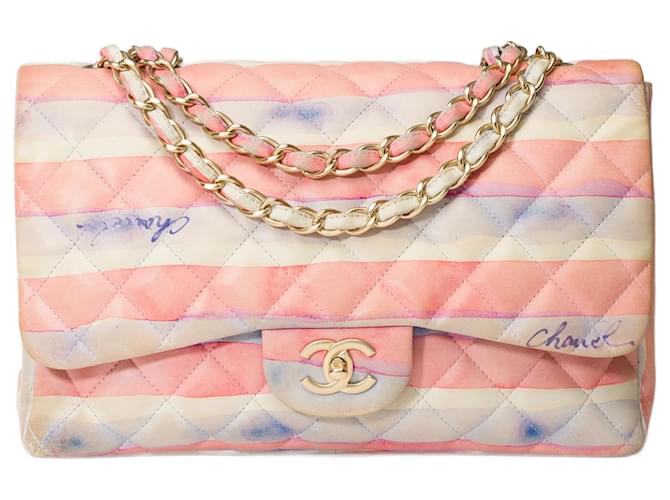 Sac Chanel Timeless/Classic in Multicolor Leather - 101723 Multiple colors  ref.1212075