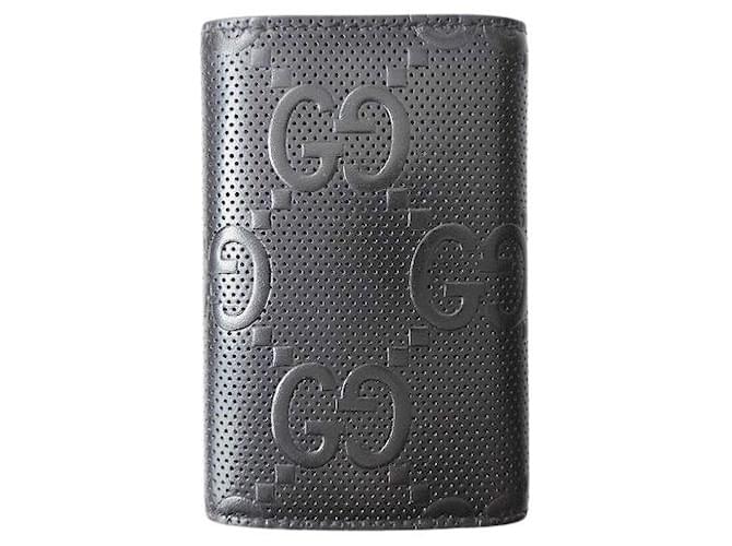 Gucci Key case Black Leather  ref.1212186
