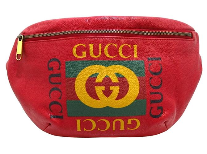 Gucci Belt Bag Vermelho Couro  ref.1212235