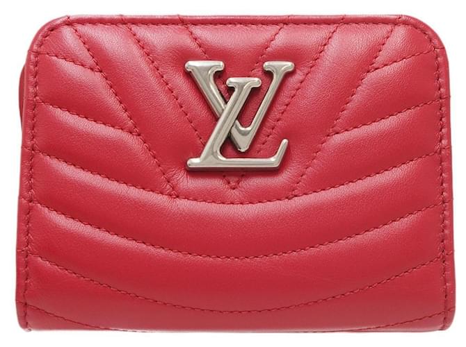Louis Vuitton Portefeuille Rot Leder  ref.1212274