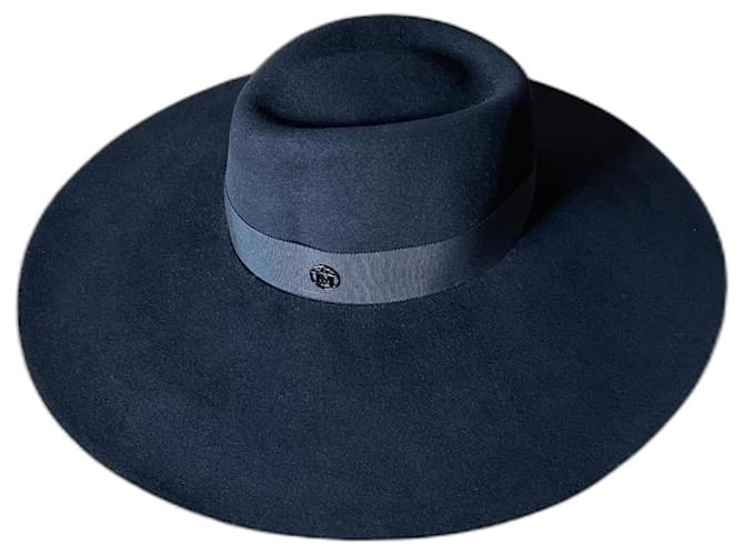 Sombrero de fieltro negro Maison Michel T. S-nuevo  ref.1212556