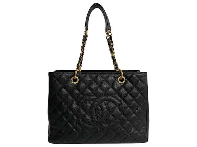 Classique Chanel shopping Cuir Noir  ref.1212557