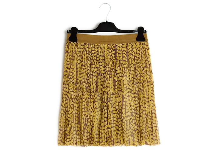 Louis Vuitton Pleated silk chiffon Skirt FR36 Soie Multicolore  ref.1212580