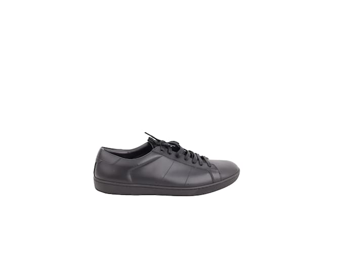 Saint Laurent Leather sneakers Black  ref.1212652