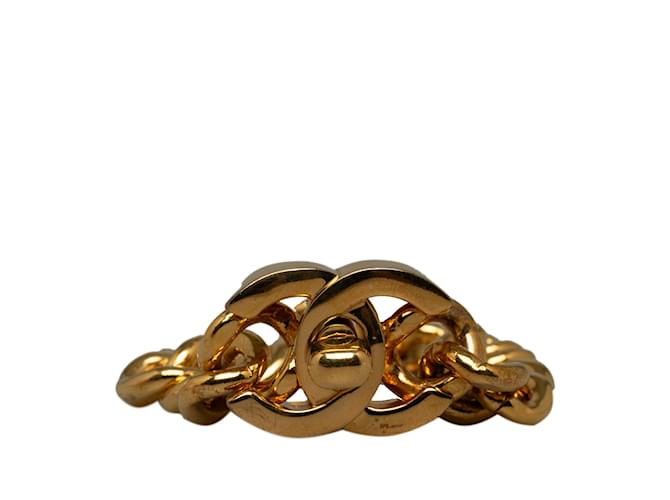 Bracelet Chanel CC Turn Lock en or Métal Doré  ref.1212735