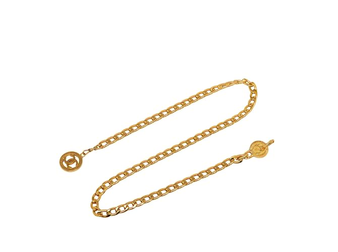 Cintura a maglie a catena con medaglione Chanel dorato D'oro Metallo  ref.1212743