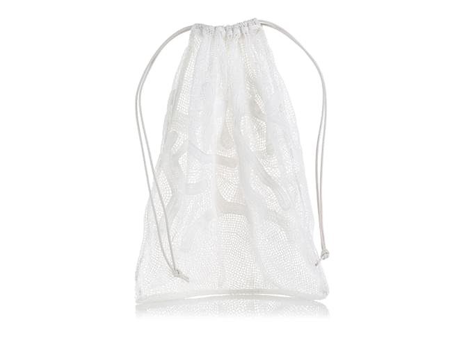 Fodera per borsa con coulisse in rete di cotone bianca Bottega Veneta Bianco  ref.1212787