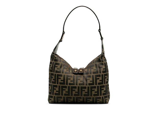 Brown Fendi Zucca Shoulder Bag Cloth  ref.1212826