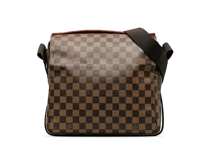 Brown Louis Vuitton Damier Ebene Naviglio Crossbody Bag Cloth  ref.1212864
