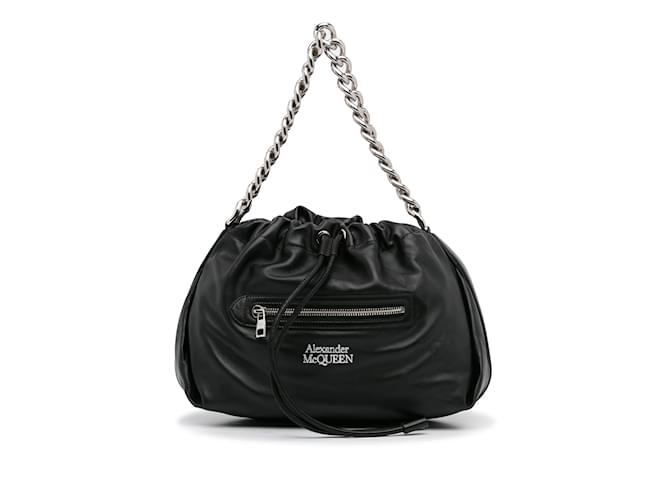 Black Alexander McQueen The Ball Bundle Bag Leather  ref.1212877