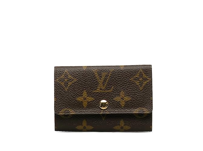 Brown Louis Vuitton Monogram 6 key holder Cloth  ref.1212896