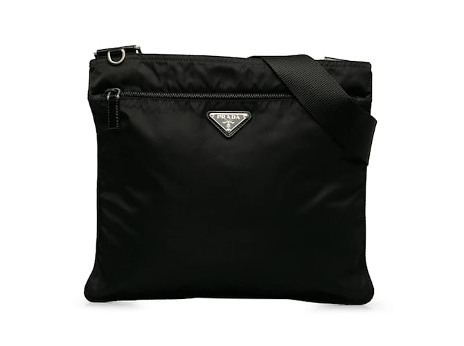 Black Prada Tessuto Crossbody Bag Cloth  ref.1213068