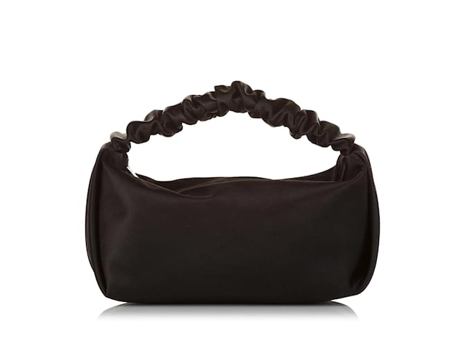 Black Alexander Wang Scrunchie Satin Mini Handbag Cloth  ref.1213125